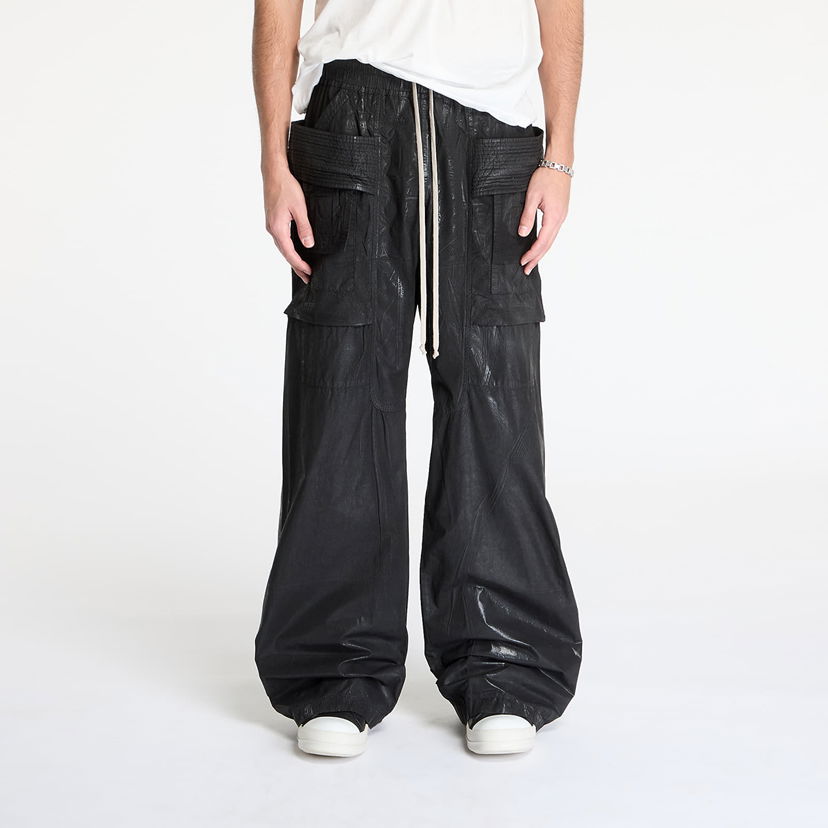 Штани карго Rick Owens Rick Owens DRKSHDW Creatch Wide Cargo Drawstring Pants XL чорний | DU01E3394 PF 09