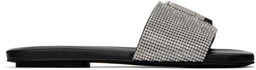 Аксесуари Marc Jacobs Marc Jacobs 'The Rhinestone J Marc' Slides чорний | 2R3FFS006F05, 0