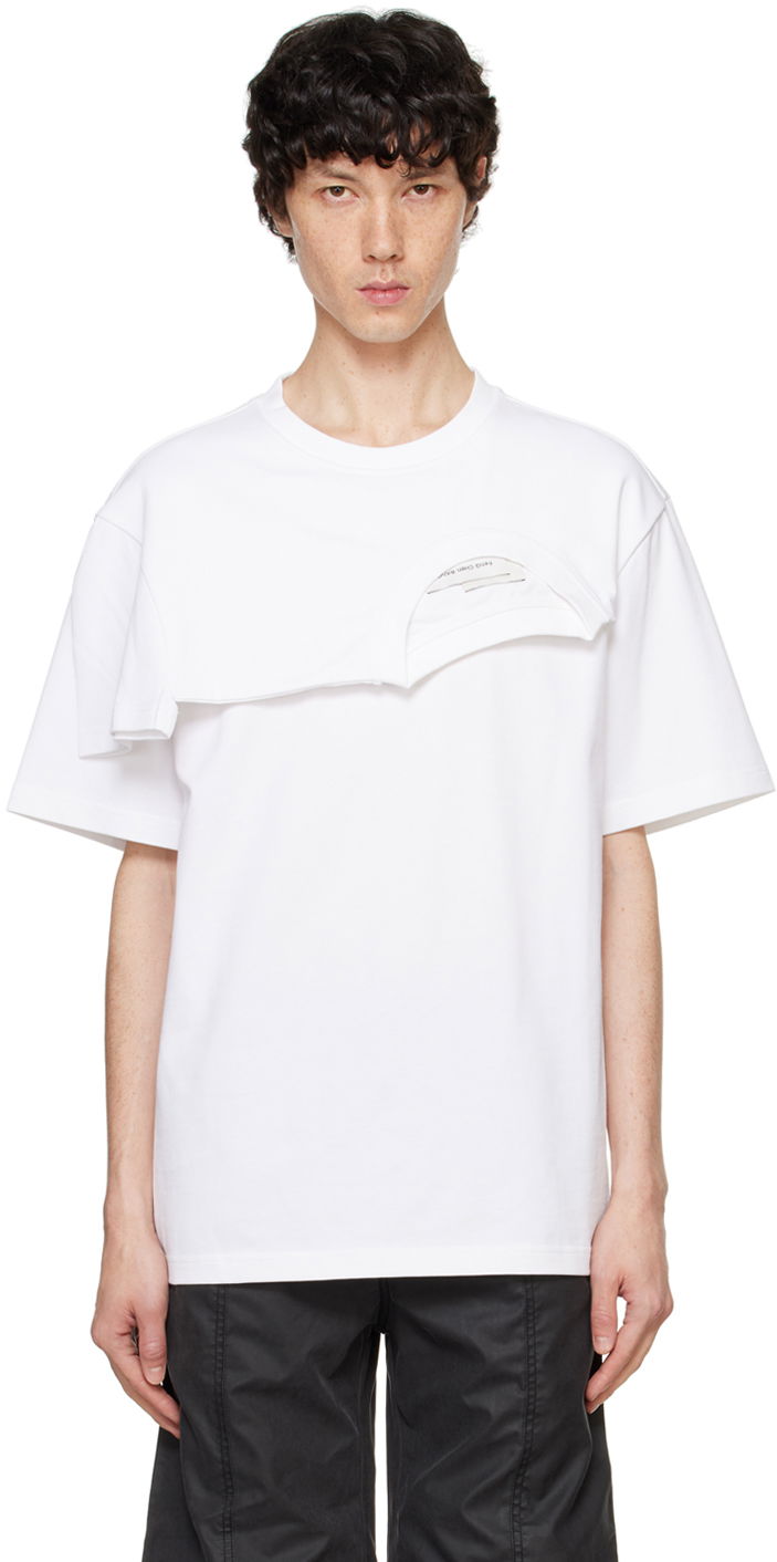 Футболка Feng Chen Wang Feng Chen Wang Double Collar T-Shirt білий | FF12TSH715W