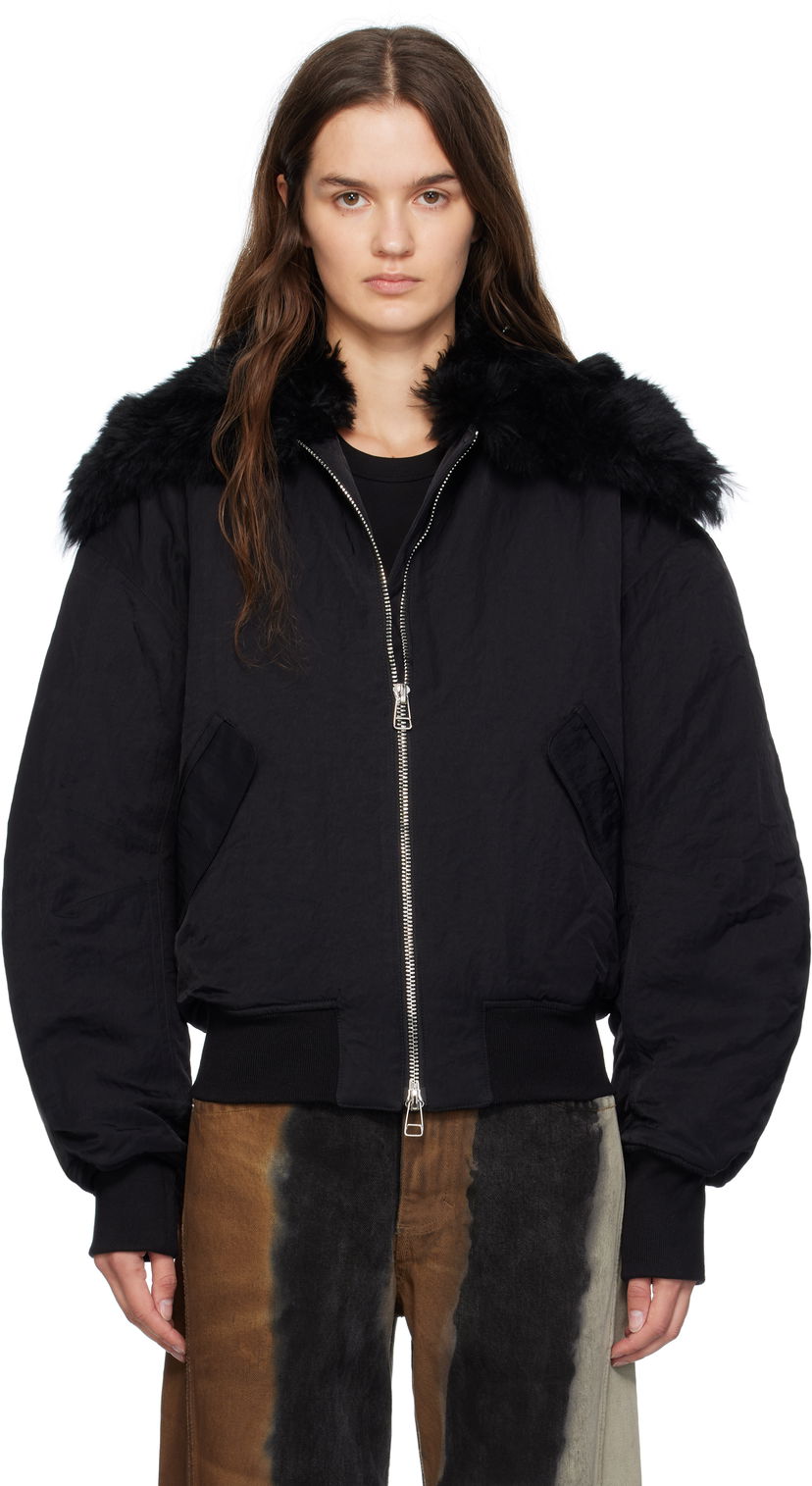 Куртка бомбер Eckhaus Latta Eckhaus Latta Zip Bomber Jacket чорний | 1411-EL-PF25-A -