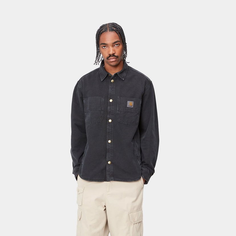 Сорочка Carhartt WIP Black Stone Dyed Shirt Jacket чорний | I033767_42