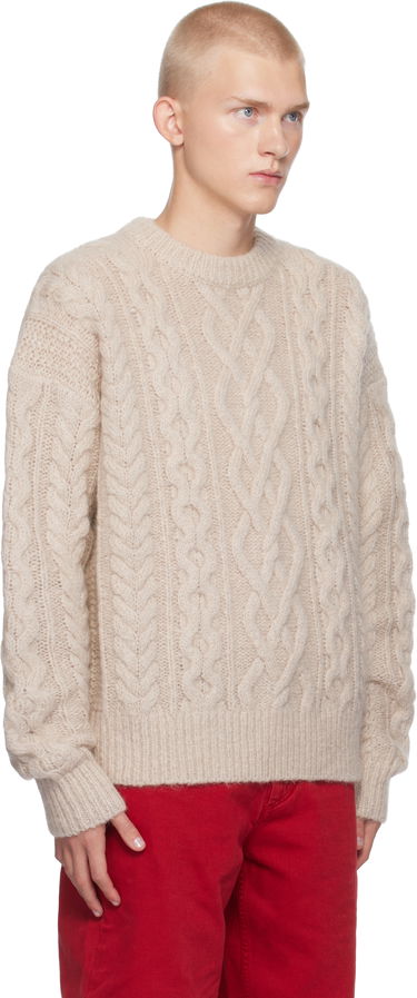 Cветр ISABEL MARANT Isabel Marant Erick Cable Knit Sweater бежевий | PU0542HA-B3L07H, 1