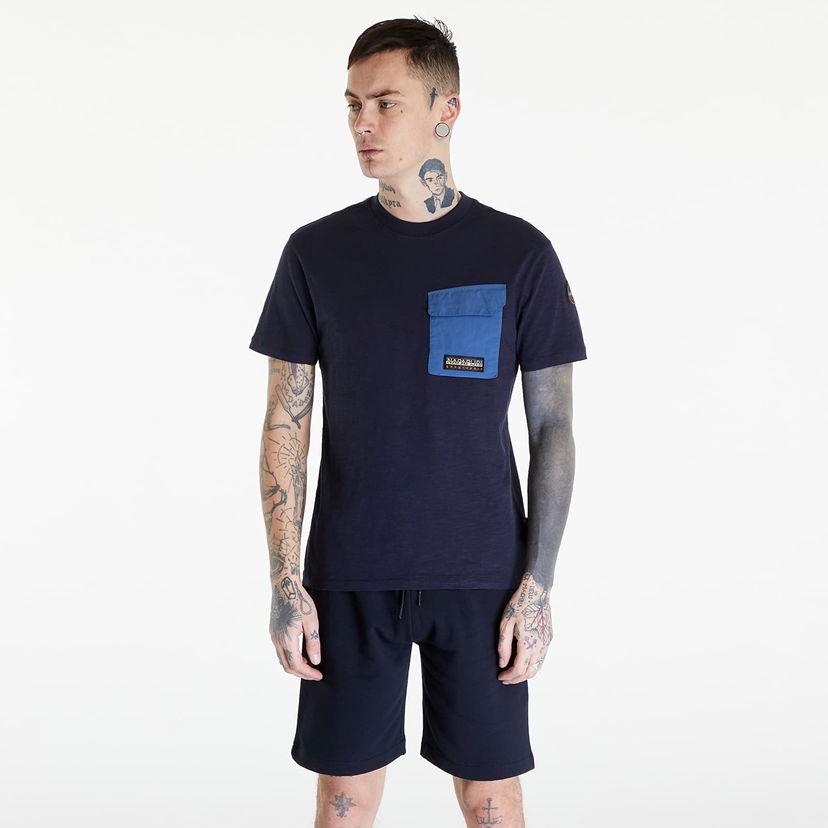 Футболка Napapijri Tepees T-Shirt Blue Marine чорний | NP0A4HQJ1761