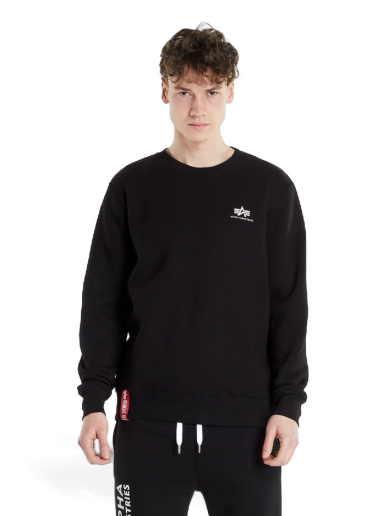 Cветр Alpha Industries Basic Sweater Small Logo чорний | 188307-03