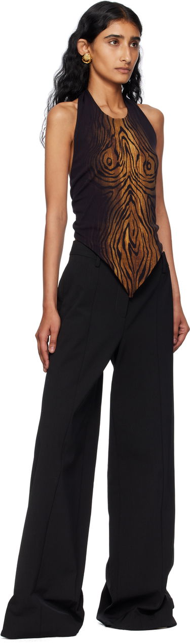 Безрукавка Jean Paul Gaultier Jean Paul Gaultier Scarf Print Wood Halter Top чорний | 25/03-W-TO316-M002P-0060, 3