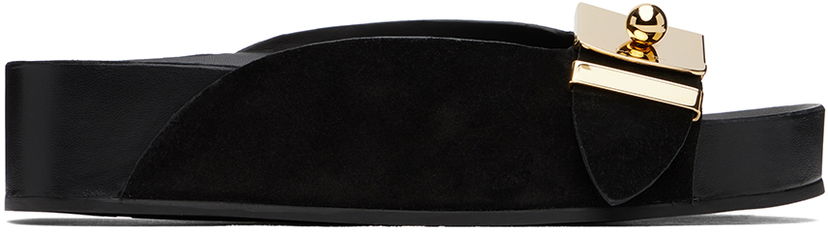 Шкарпетки LANVIN Lanvin Tinkle Suede Platform Sandals чорний | FW-CSML00-SUED-P24