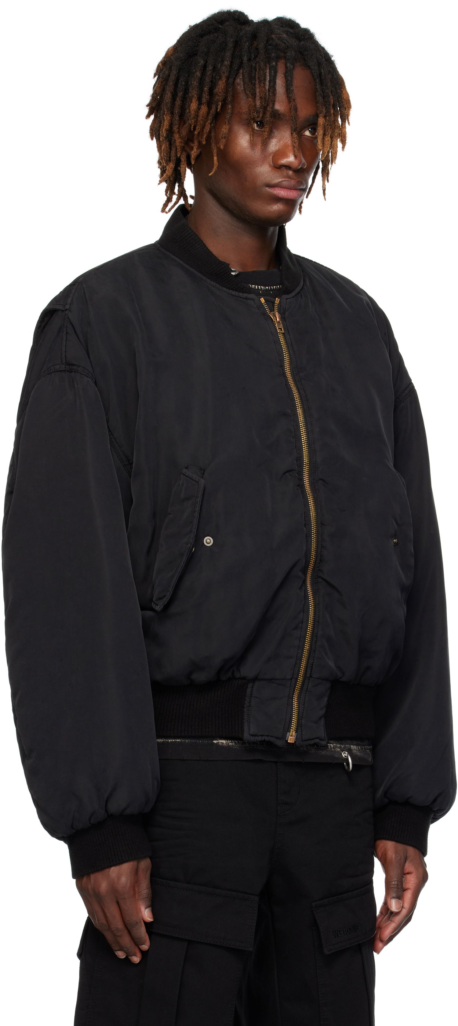 Куртка бомбер We11done We11done Curved Bomber Jacket чорний | WD-JP0-25-005-U-BK, 1