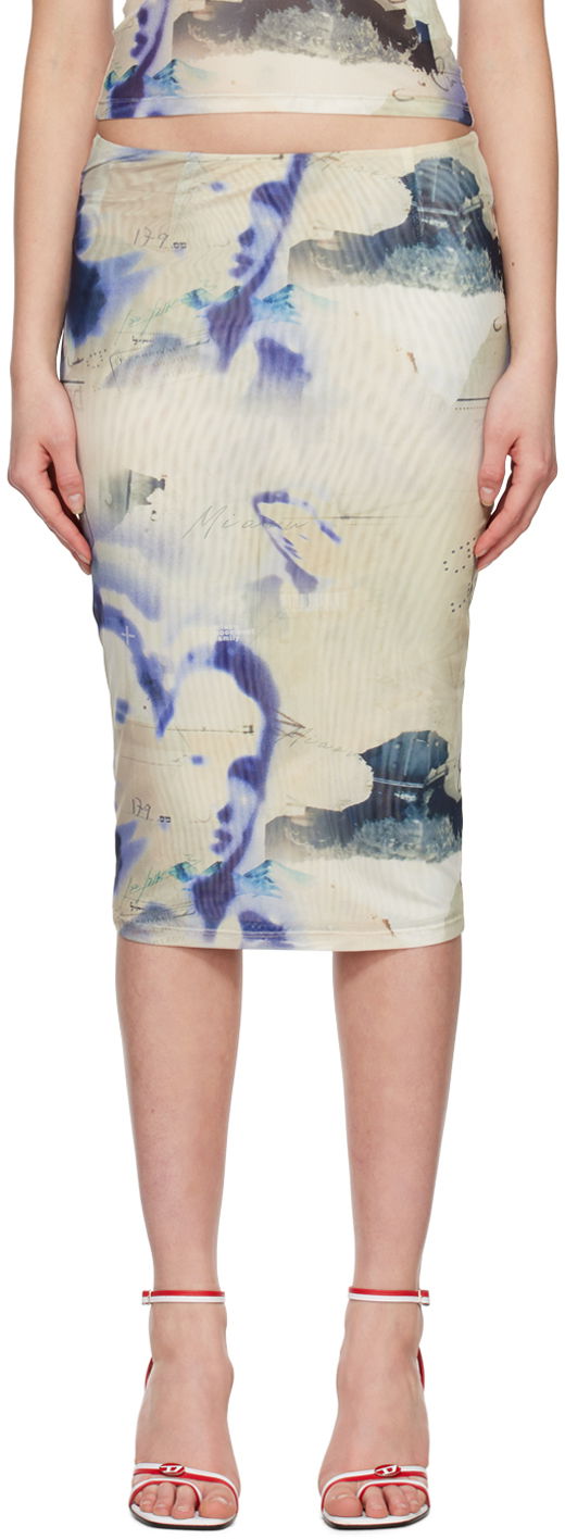 Спідниця Miaou Miaou Verona Printed Midi Skirt бежевий | 4027PM2COR