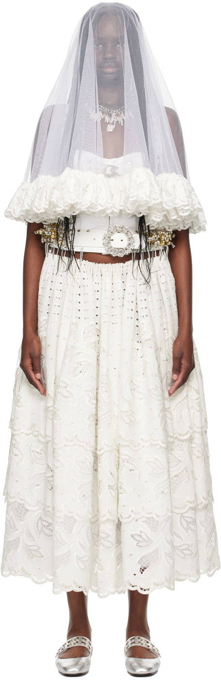 плаття Chopova Lowena Chopova Lowena Beaded Carabiner Maxi Dress білий | W6326