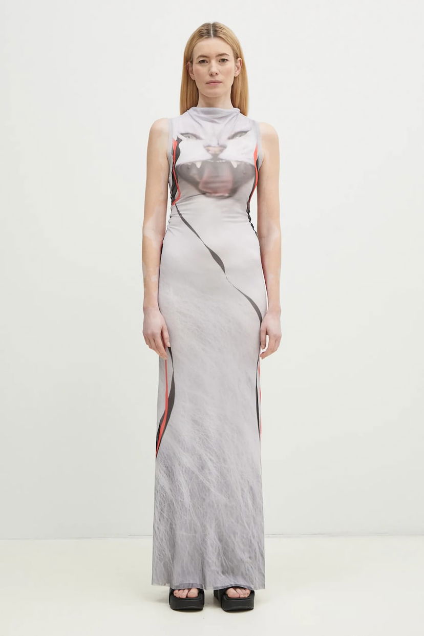 плаття Ottolinger Ottolinger Mesh Maxi Dress Сірий | 101.500301.02
