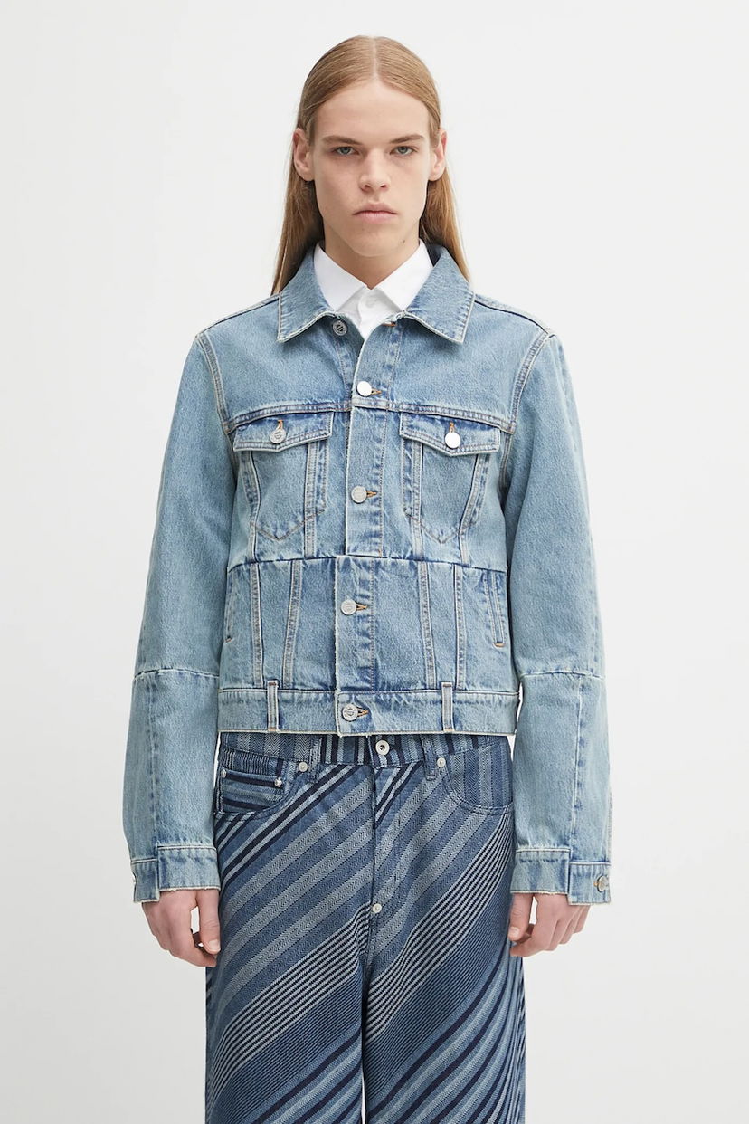 Куртка VETEMENTS VETEMENTS Cut-Up Fitted Denim Jacket Синій | UH76DJ660LB3