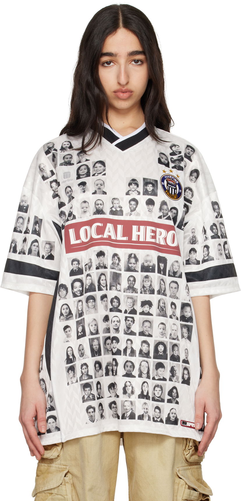 Джерсі Martine Rose Martine Rose Printed Football T-Shirt білий | 179JT07021
