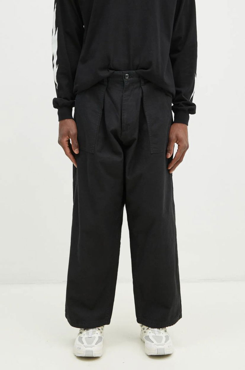 Штани карго Neighborhood NEIGHBORHOOD Cotton Pleated Trousers чорний | 242AQNH.PTM02
