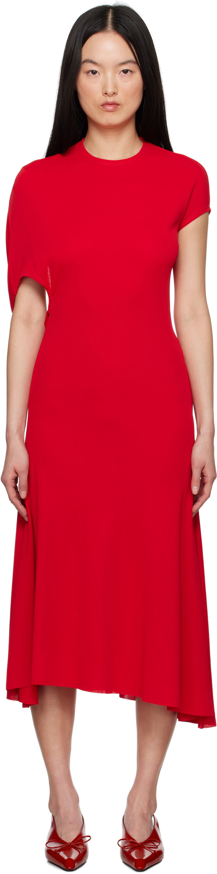 плаття Jacquemus Jacquemus La Croisière 'The Salerno' Midi Dress Червоний | 24H243DR193-1026