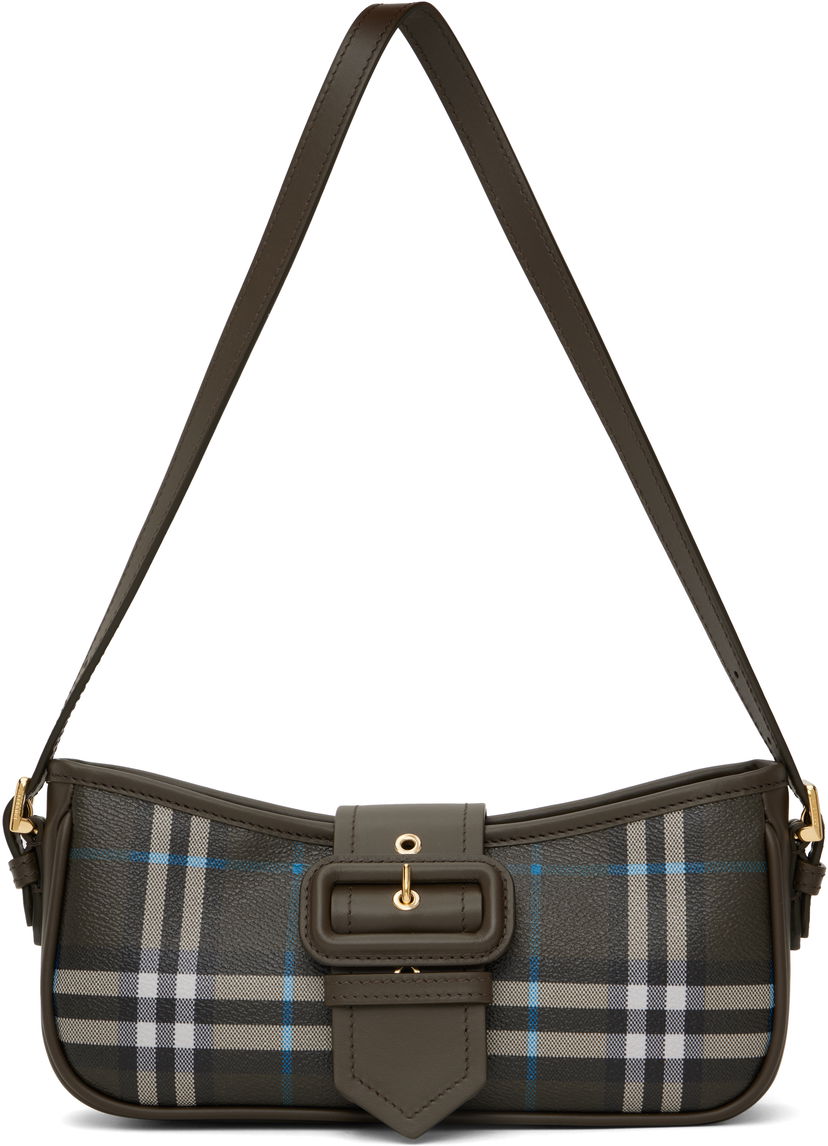 Сумка Burberry Burberry Check and Leather Sling Bag Коричневий | 8108527