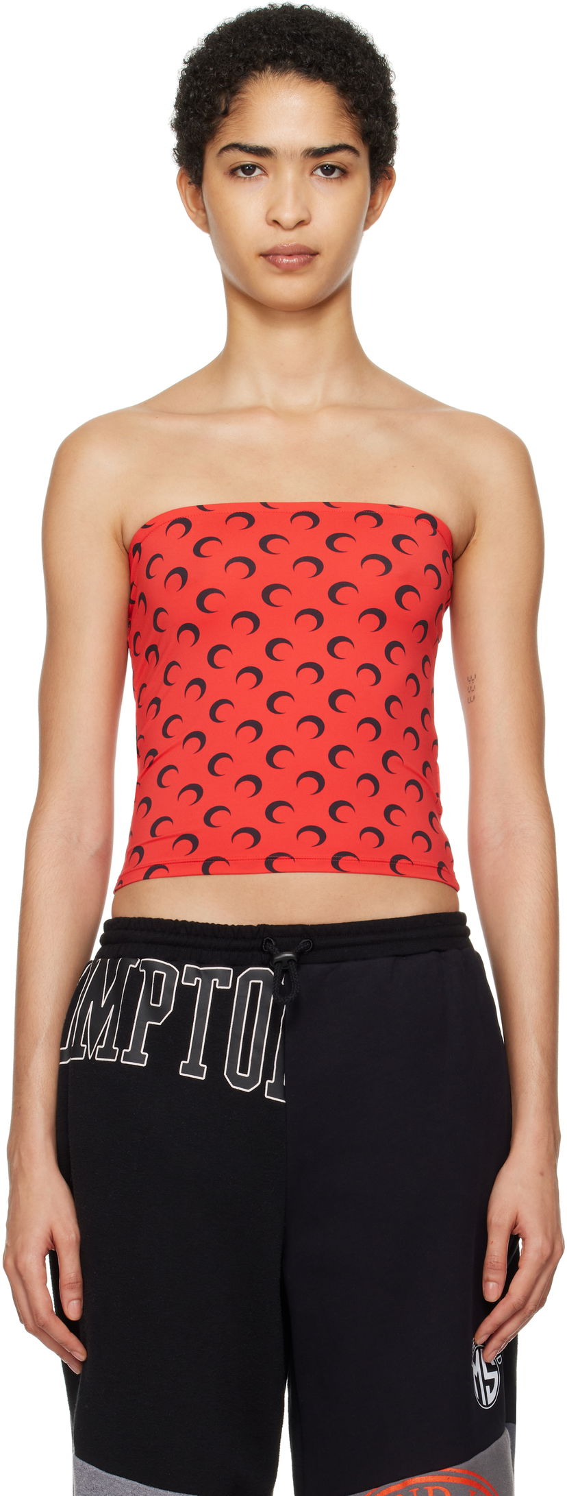 Безрукавка Marine Serre Moon Printed Jersey Tank Top Червоний | WTS011A CJER0001