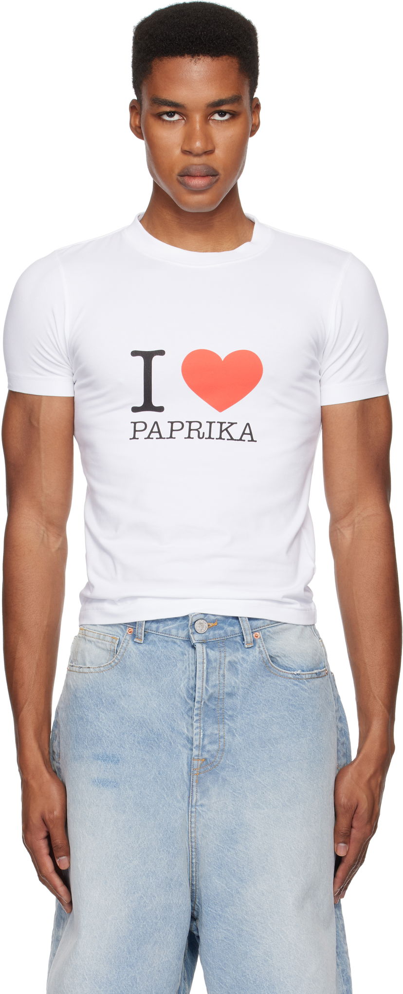 Футболка VETEMENTS 'I Love Paprika' Fitted Tee білий | MA66TR640W