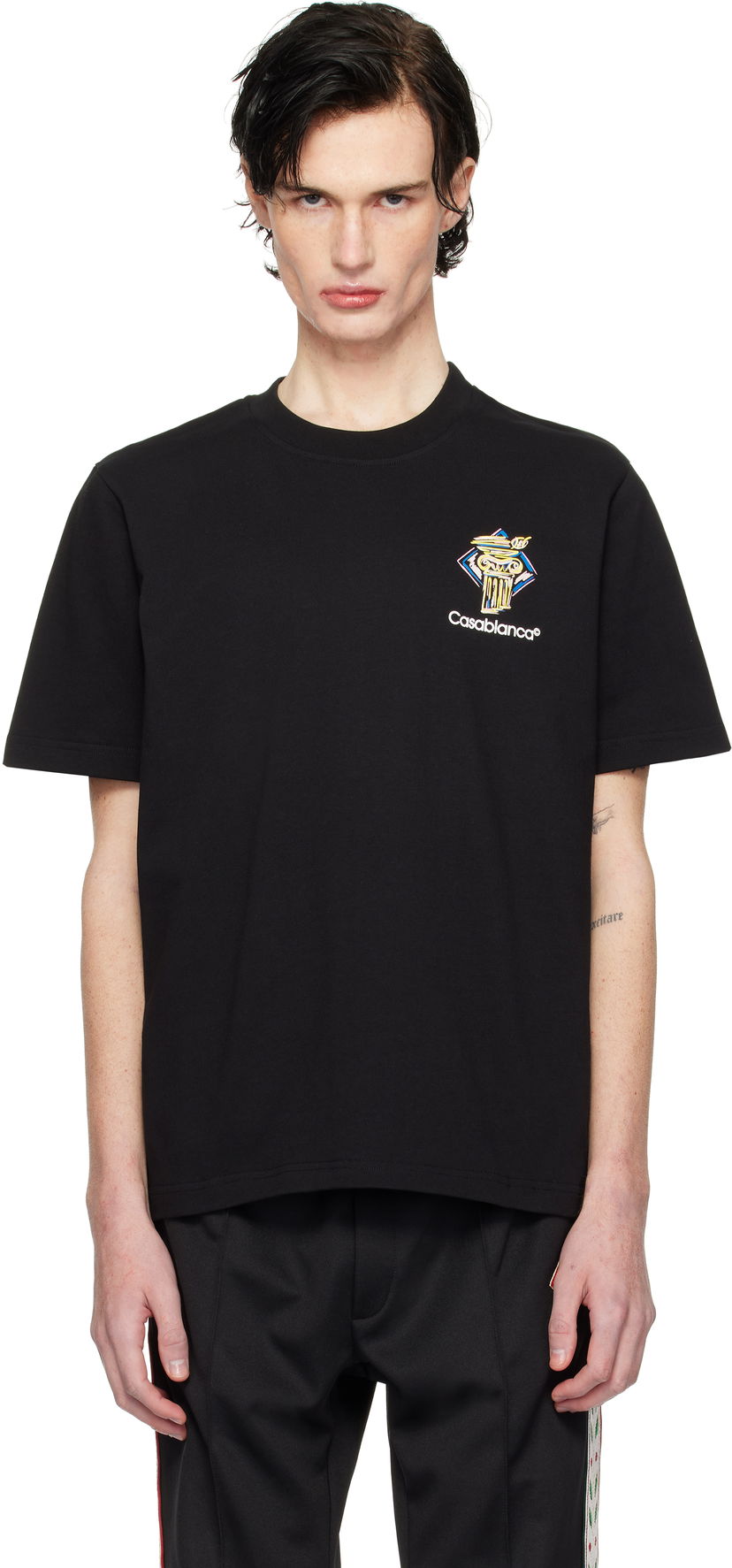Футболка Casablanca Diamond Column Graphic T-Shirt чорний | MPS25-JTS-001-06