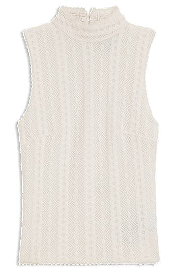 Безрукавка BOSS Textured Mock Neck Sleeveless Top білий | 50543556