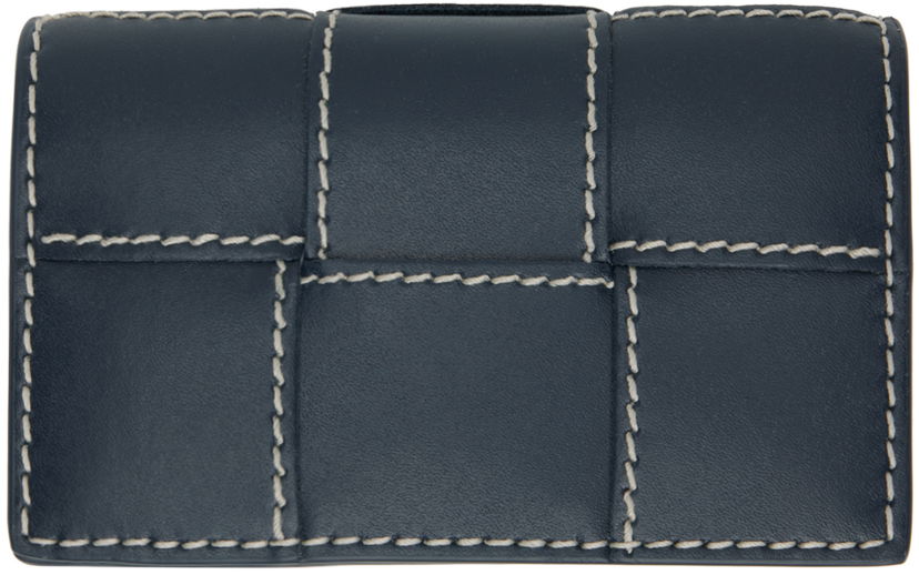 Гаманець Bottega Veneta Navy Cassette Business Card Case Wallet темно-синій | 679849 V39K2 3330