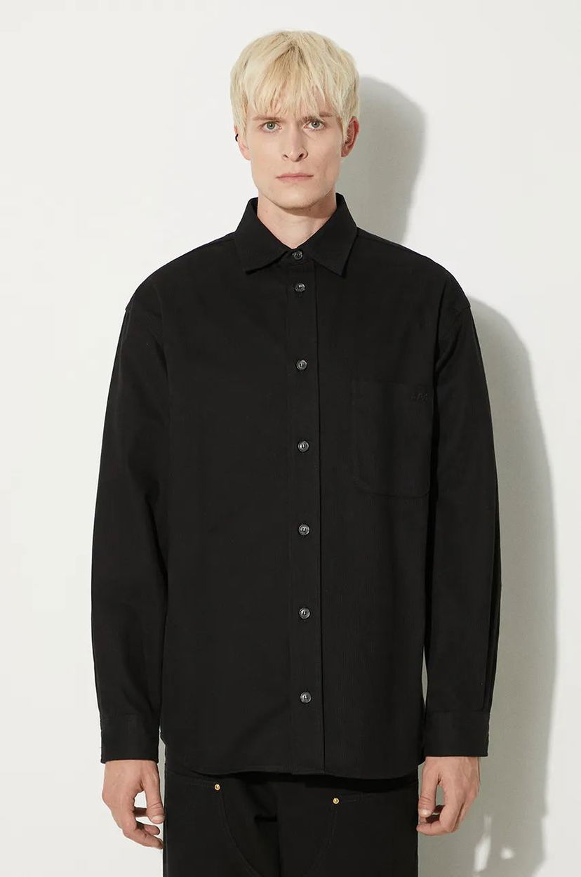 Сорочка A.P.C. Emilien Logo Shirt Relaxed чорний | COHAM.H12597.LZZ