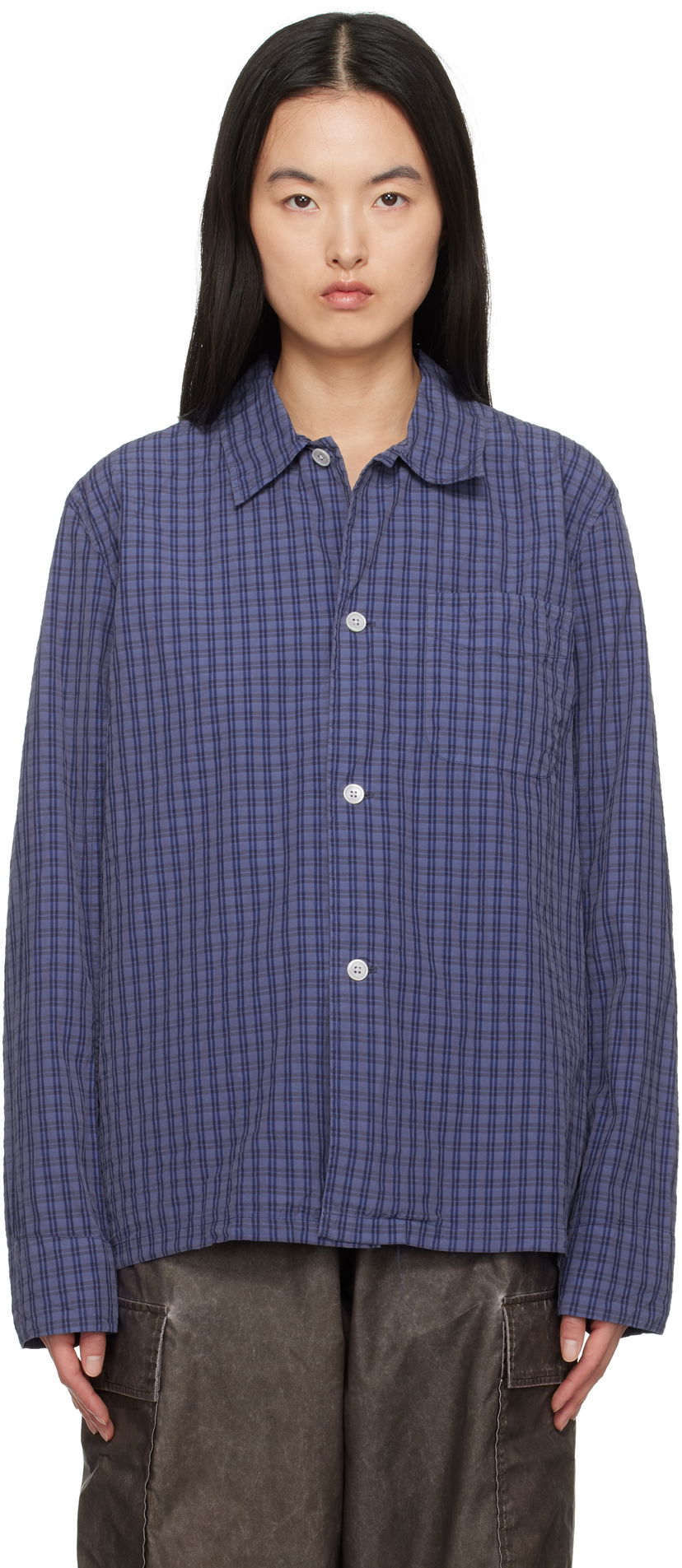 Сорочка OUR LEGACY Our Legacy Box Check Shirt Фіолетовий | M2252BK