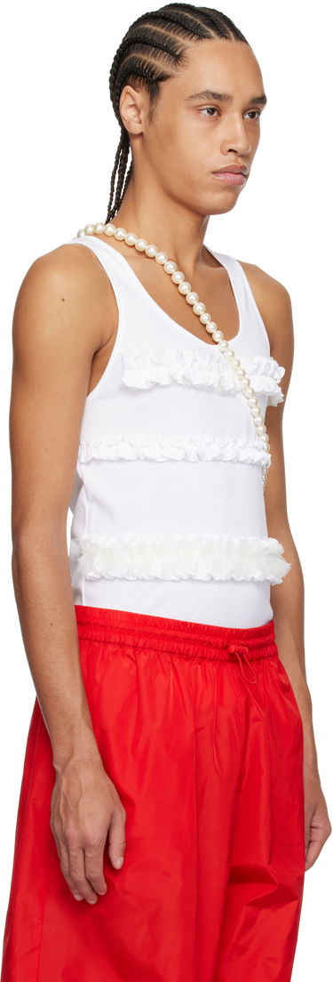Безрукавка Simone Rocha Simone Rocha Ruffle Frill Tank Top білий | 5324F 0553, 1
