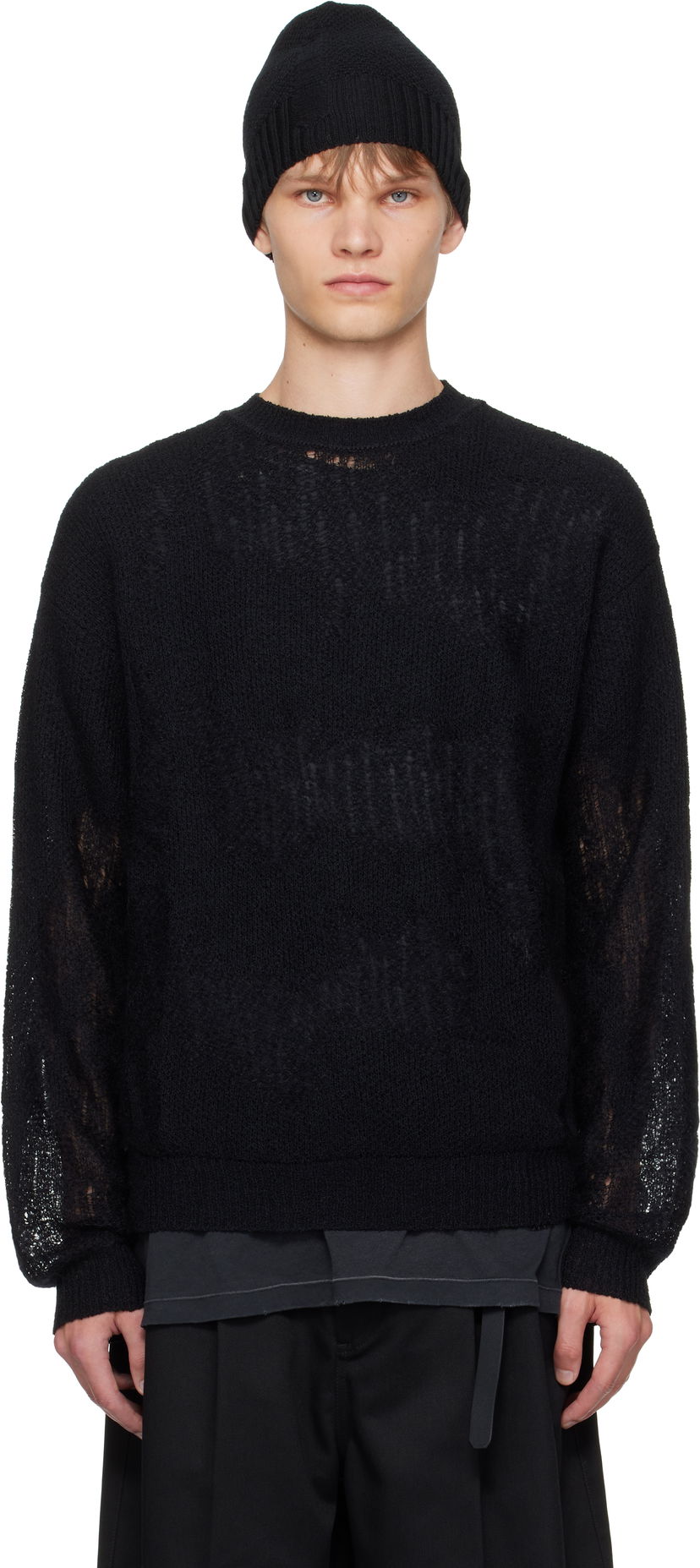 Cветр Ann Demeulemeester Ann Demeulemeester Kamillo Oversize Sweater чорний | B0013187-KN070-099