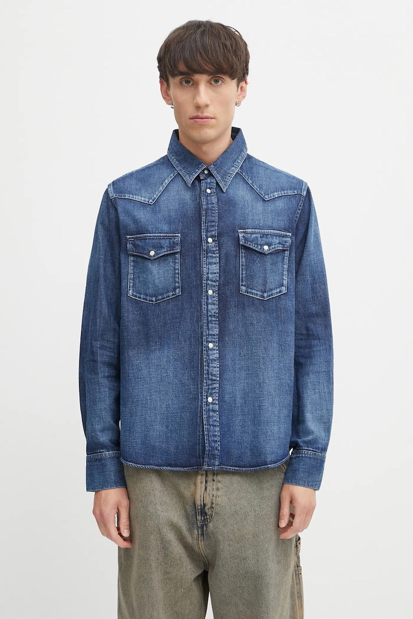 Сорочка visvim Visvim Social Sculpture Denim Shirt Синій | 125105007001