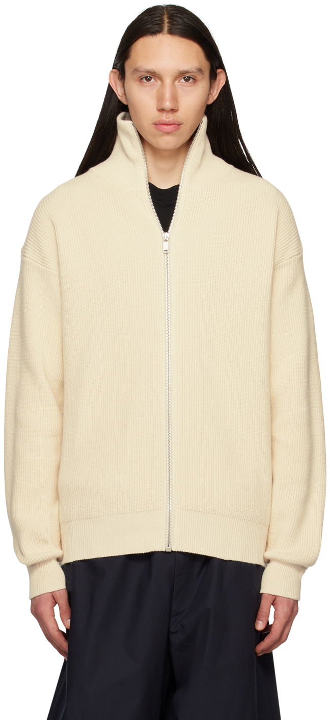 Cветр Jil Sander Jil Sander Zip Cardigan бежевий | J47HP0001_J15365