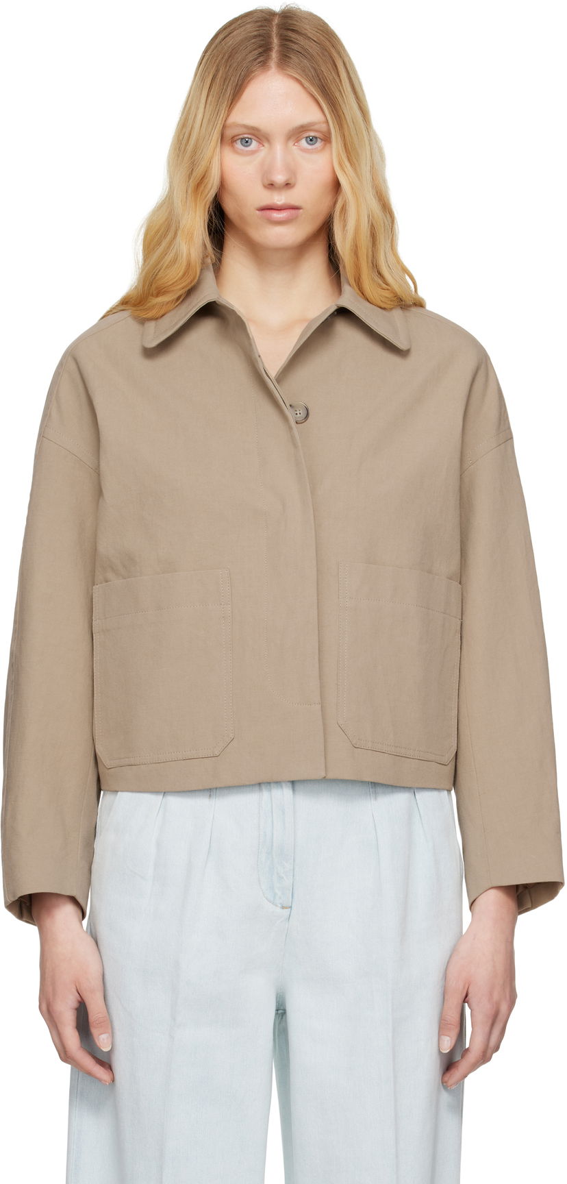 Куртка A.P.C. A.P.C. Bianca Cropped Jacket бежевий | COGXT-F32005
