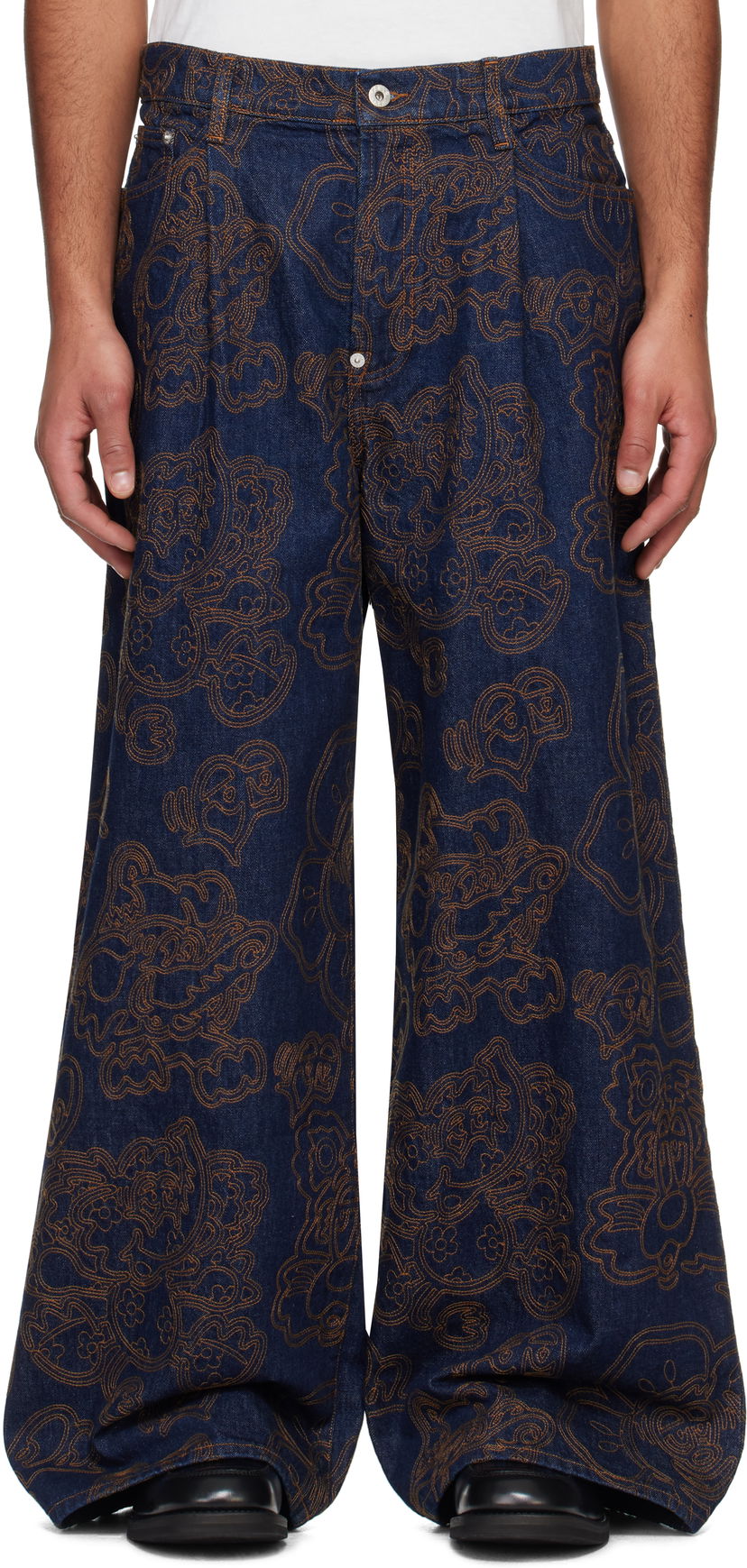 Джинси KENZO Kenzo Paris VERDY Edition Buggy Fit Jeans Синій | FF55DP4196V1