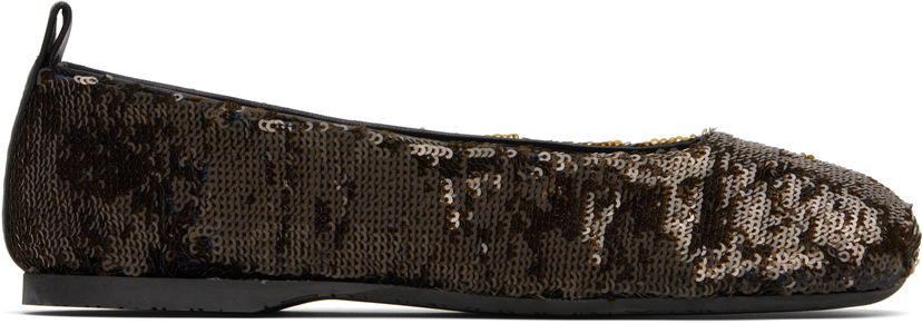 Одяг JW Anderson JW Anderson All-Over Sequin Ballerina Flats Коричневий | BL0034-FA0424