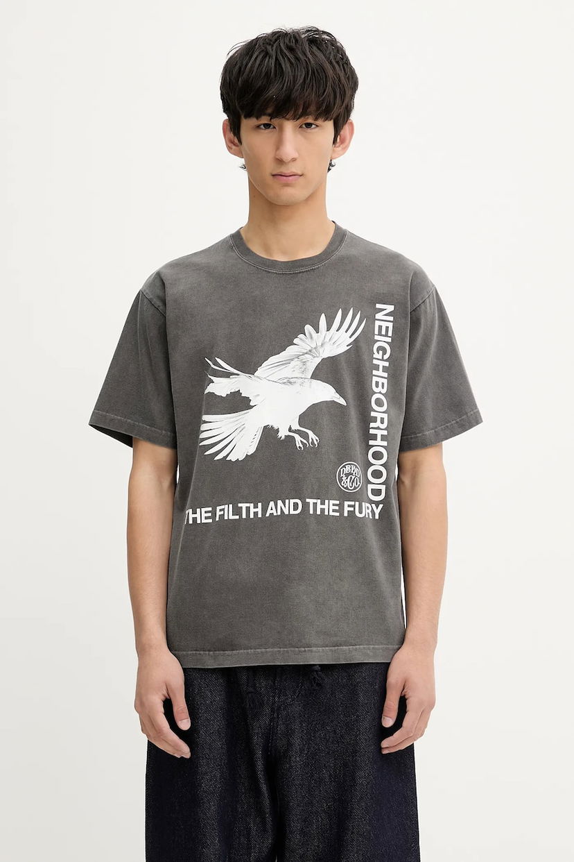 Футболка Neighborhood NEIGHBORHOOD NH . TEE SS-5 Graphic Print T-Shirt Сірий | 251PCNH.ST05