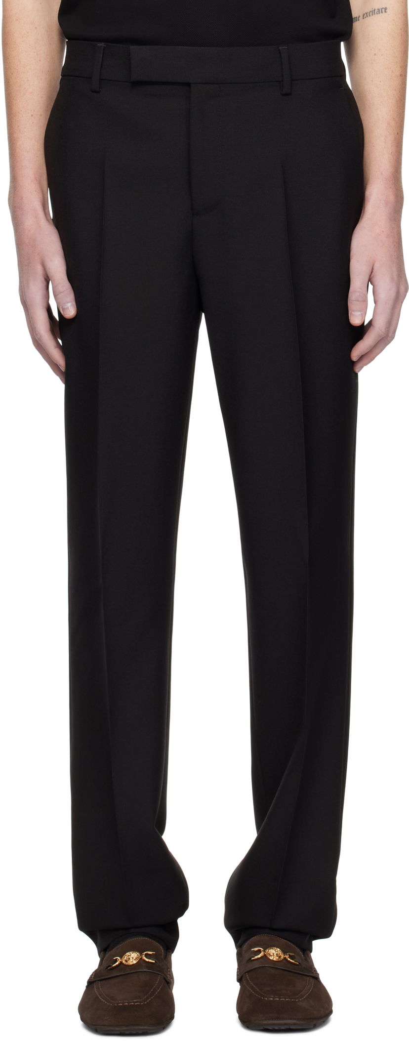 Штани Versace Formal Mohair-Blend Trousers чорний | 1016648_1A11068