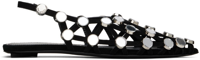 Аксесуари The Attico Attico Grid Mirror Ballerina Flats чорний | 246WS801 L007SR