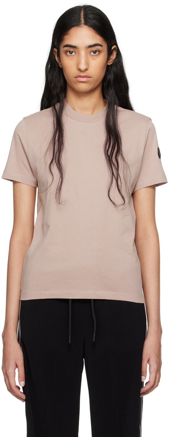 Футболка Moncler Pink Pleated T-Shirt Рожевий | J20938C0001489A17