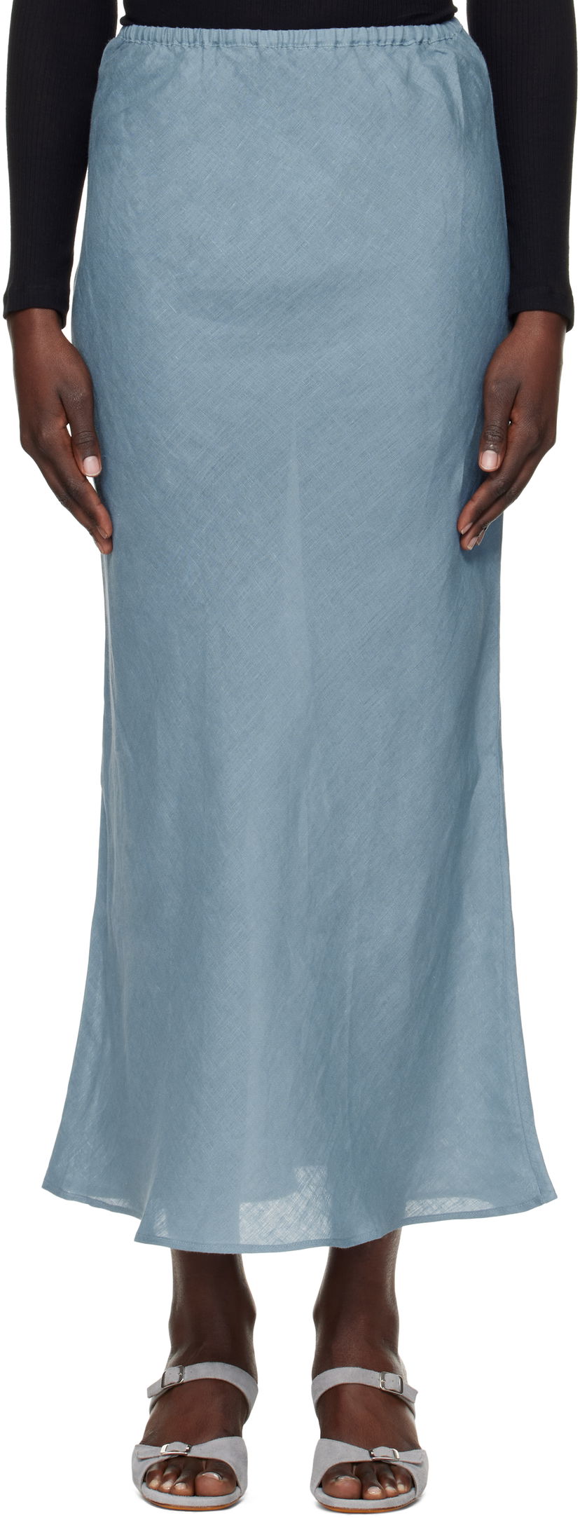 Спідниця Baserange Maxi Linen Skirt Синій | SKDY-SL-SP25