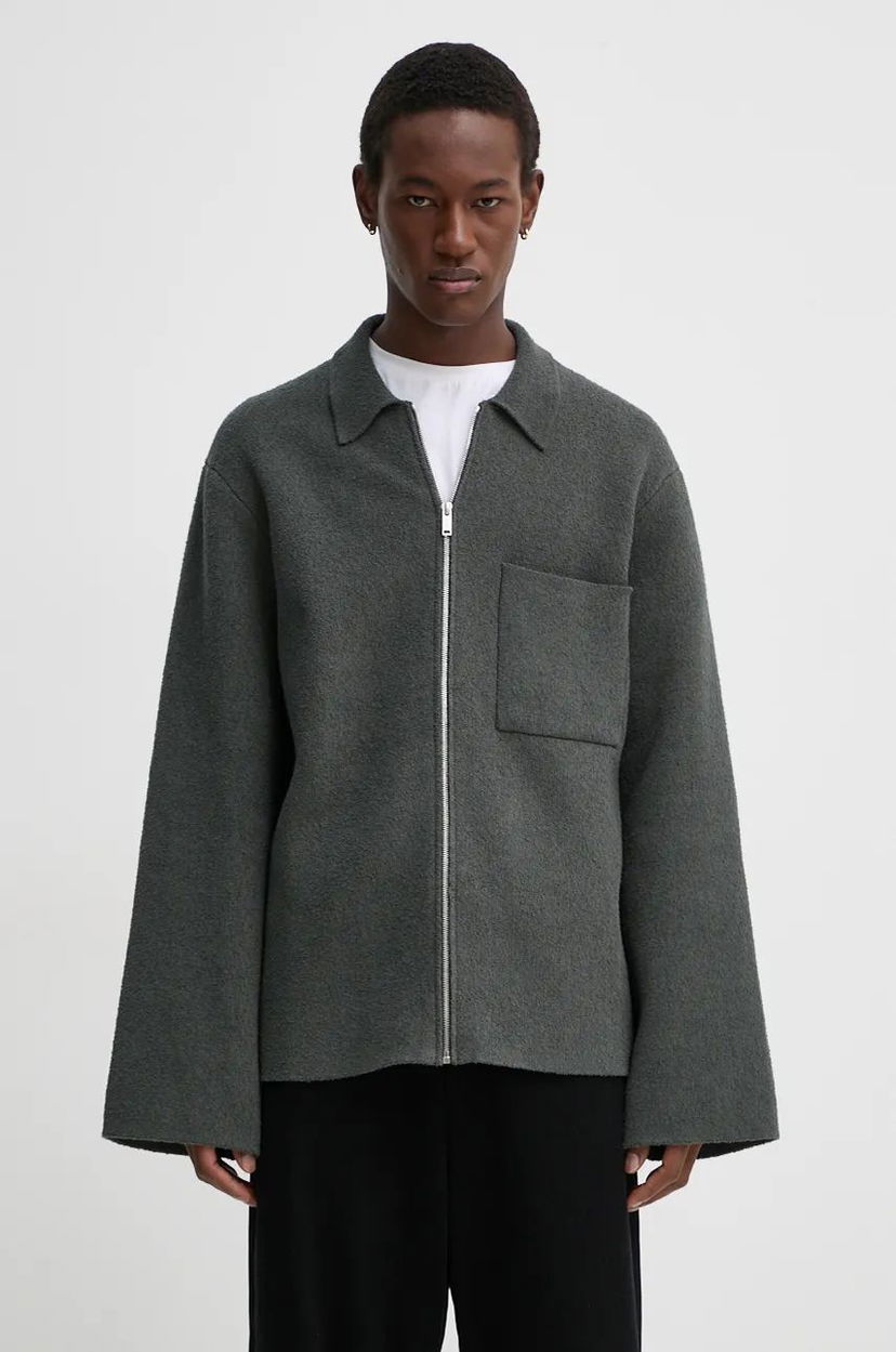 Cветр Nanushka BELMER Zip Up Jacket Зелений | NM24PFSW00194