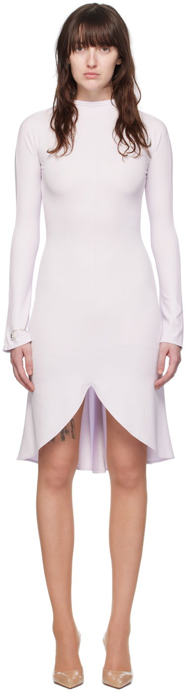 плаття Courrèges Courrèges Midi Dress With Mock Neck Фіолетовий | 224JRO412JS0066