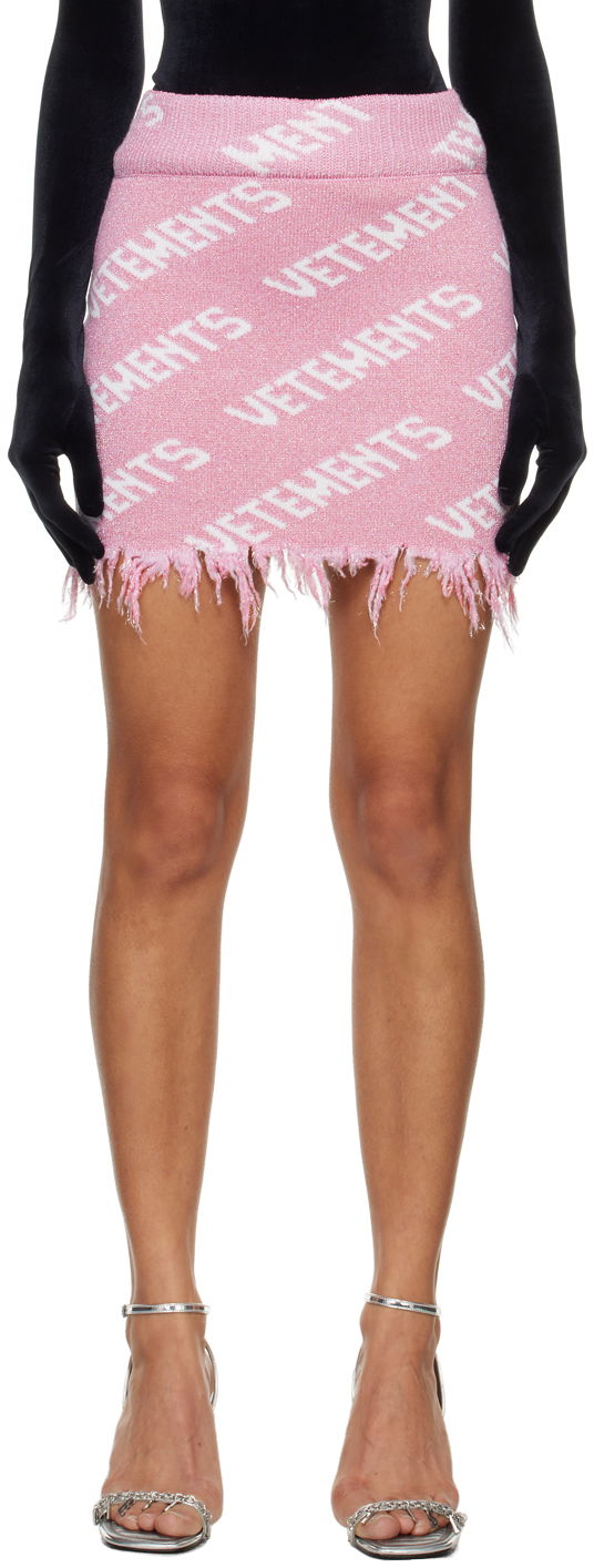 Спідниця VETEMENTS Monogram Miniskirt Рожевий | WE64KN905P