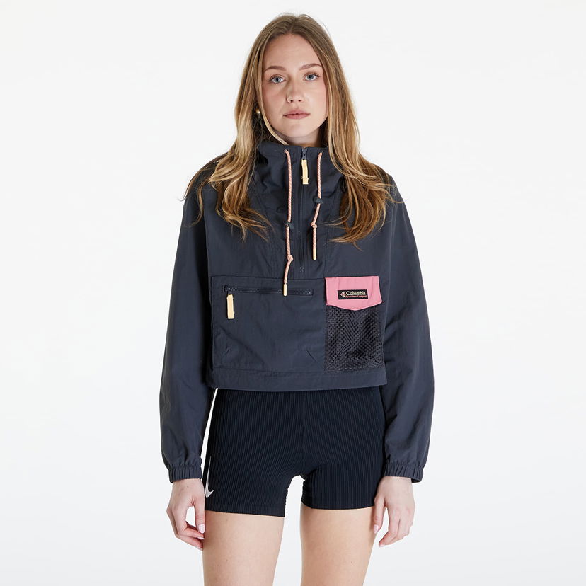 Куртка Columbia Painted Peak Cropped Wind Jacket Shark/ Pink Agave чорний | 2072211011