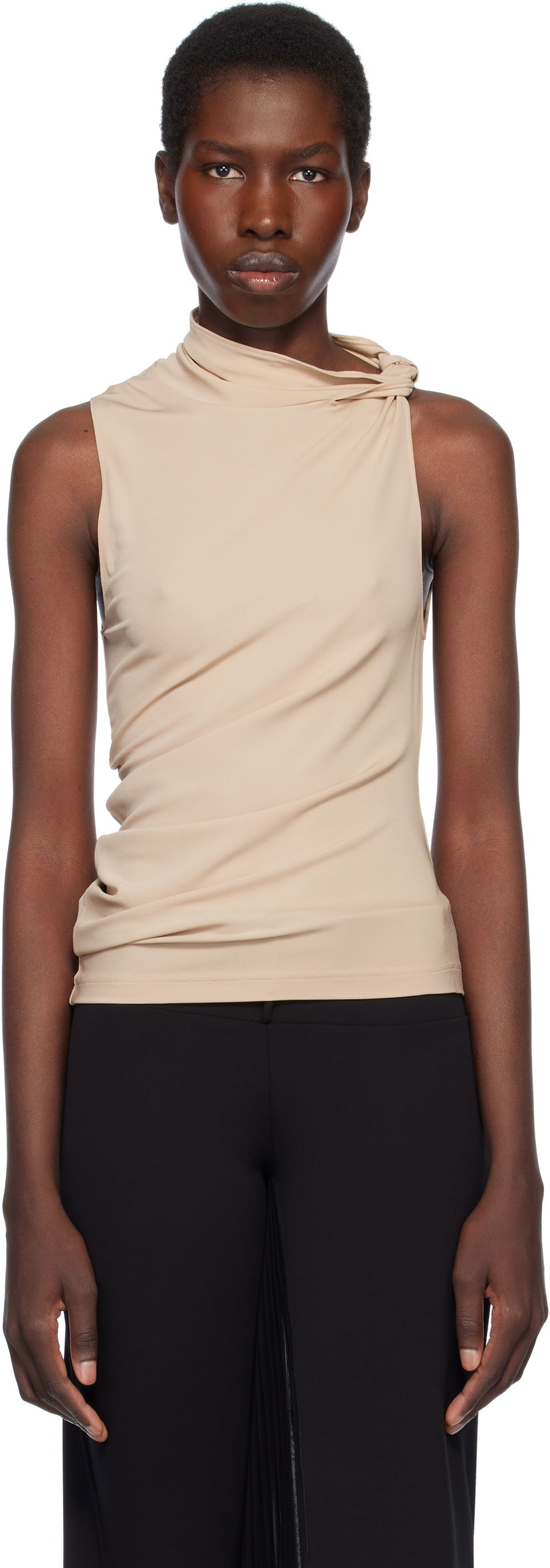 Безрукавка Courrèges Courrèges Draped Jersey Tank Top бежевий | 125JDE120JS0145