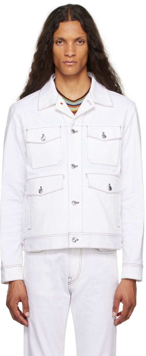 Куртка Paul Smith Paul Smith Western Denim Jacket білий | M1R-530Y-L02116-01