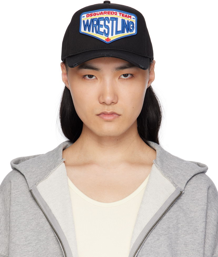 Кепка DSQUARED2 Dsquared2 Boxeur Wrestling Baseball Cap чорний | BCM0902-05C00001-2124