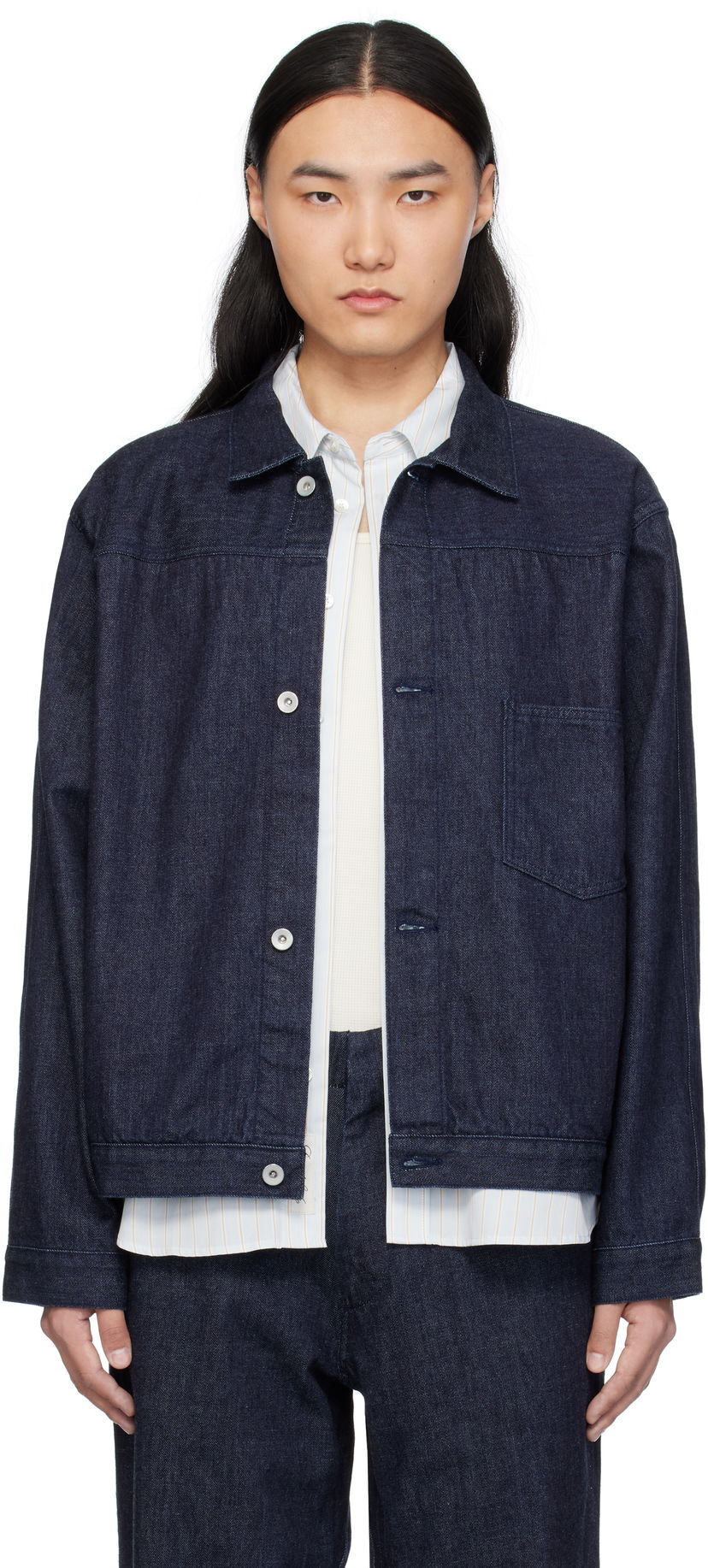 Куртка NANAMICA Nanamica Short Denim Jacket Синій | S25SA081U