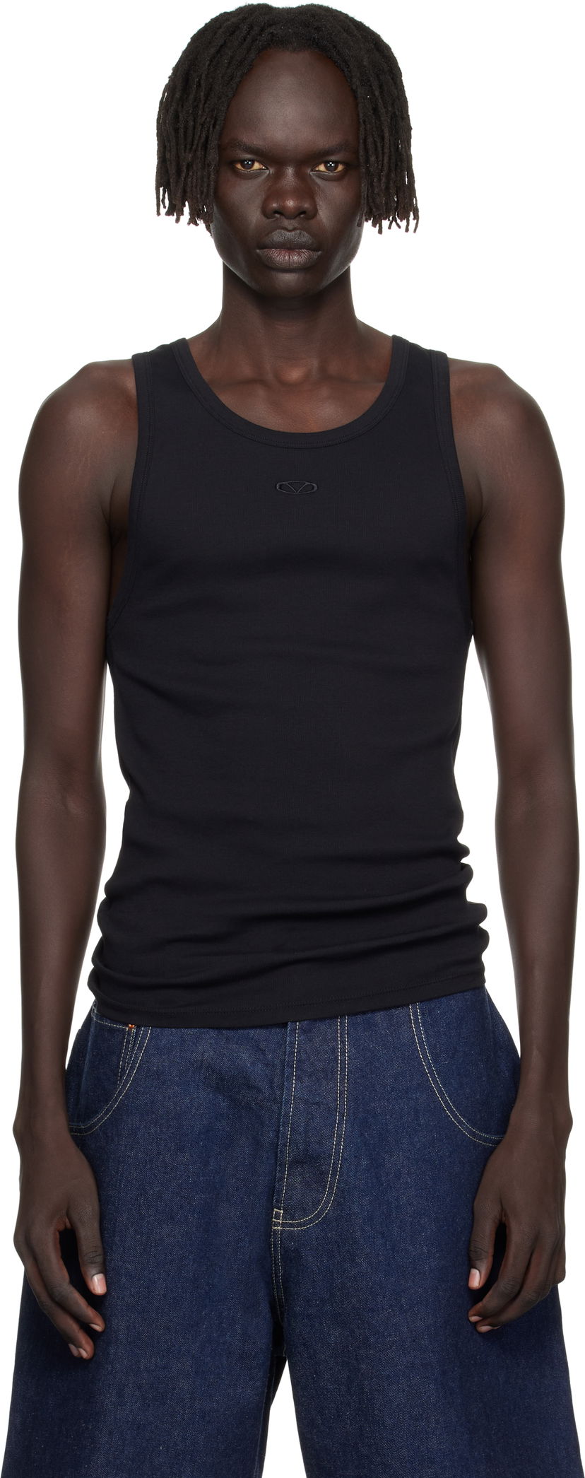 Безрукавка VETEMENTS Vetements Oval Logo Tank Top чорний | MH76TT120B