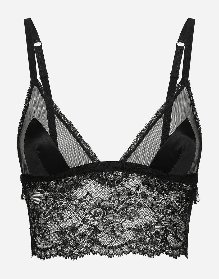 Бюстгальтер Dolce & Gabbana Lace Bralette чорний | O7C46TONO23N0000