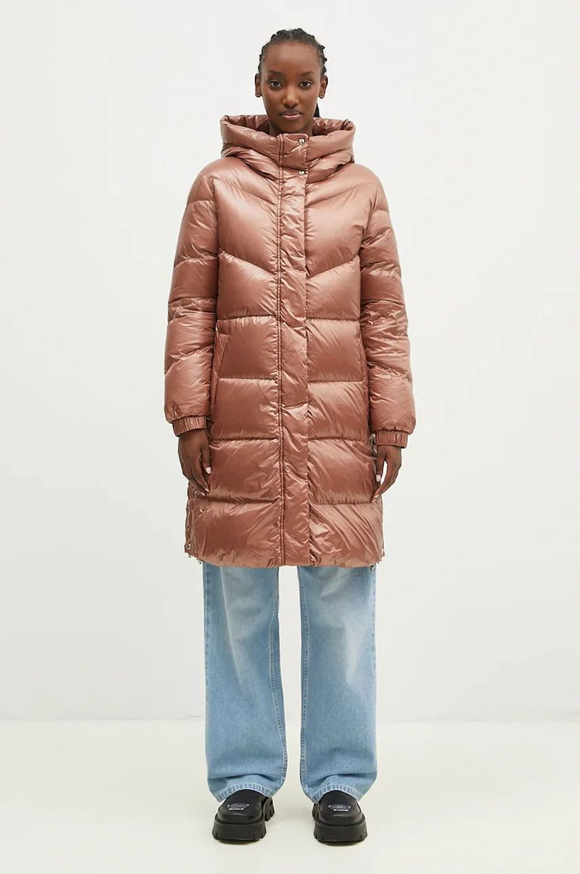 Пуховик WOOLRICH Long Puffer Jacket With Hood Коричневий | CFWWOU0926FRUT3085.UT30