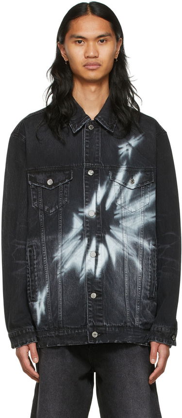 Куртка We11done We11done Graphic Print Denim Jacket чорний | WD-DJ1-22-356-U-WB, 0